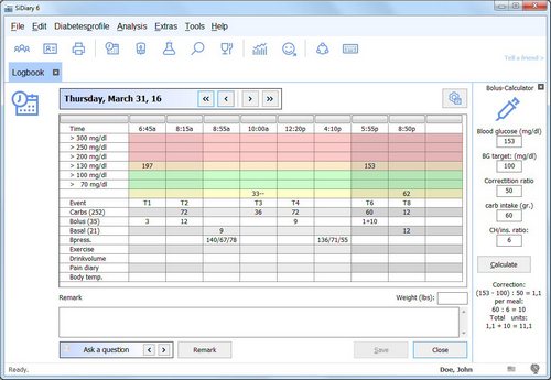Diabetes software for Windows sidiary.de