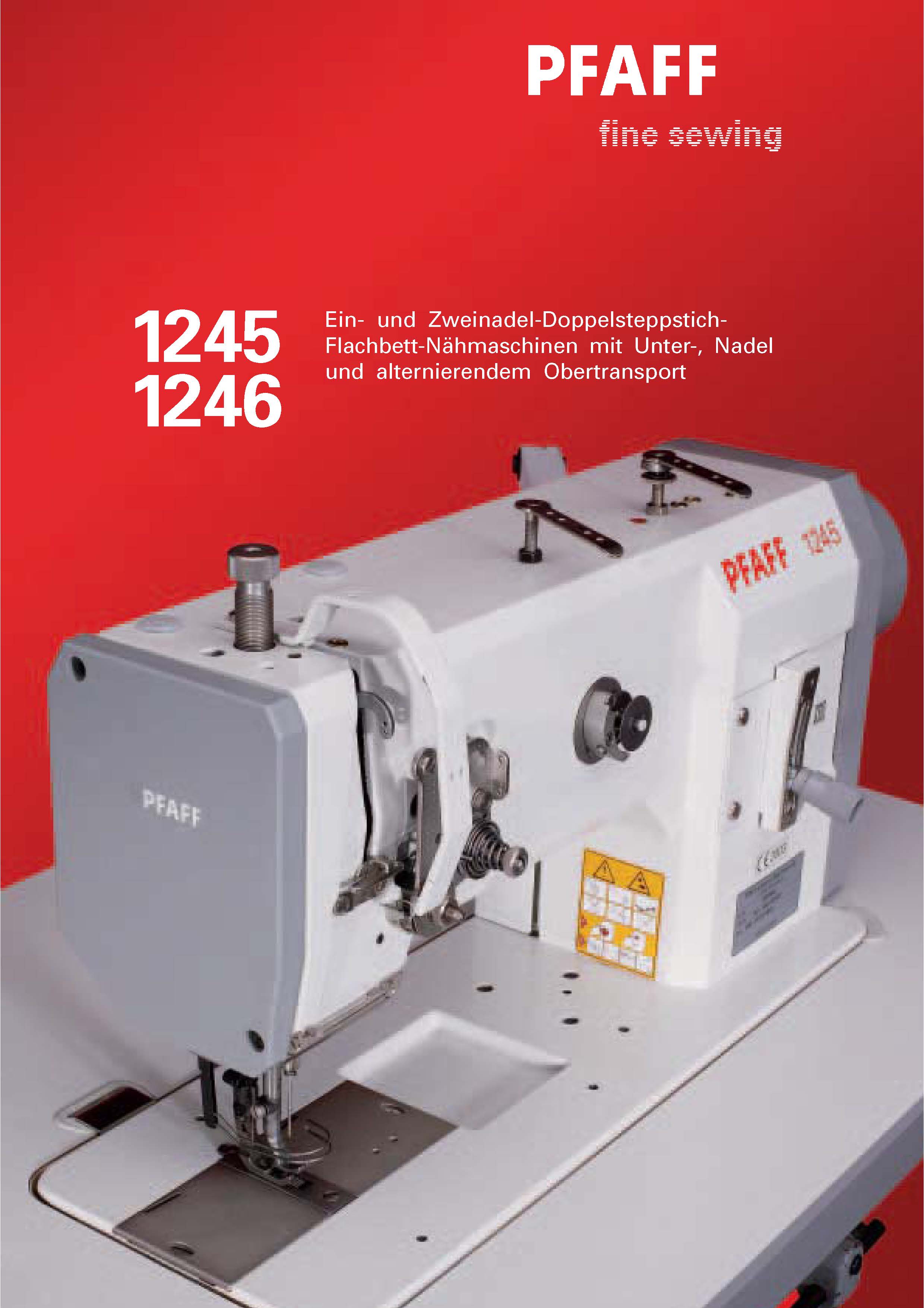 Sieck PFAFF Kl. 12456/01 CLPMN8 single needle flat bed sewing machine with triple transport