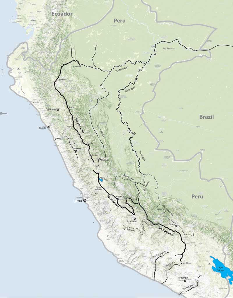 Apurimac River Peru Map Headwaters of the Amazon Expedition