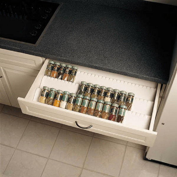 spice drawer organizer How to Decorate a Small Living Room and Dining