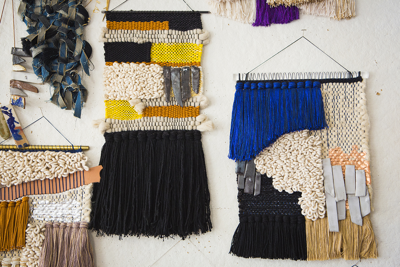 Beautiful, Textured Wall Hangings by All Roads Design