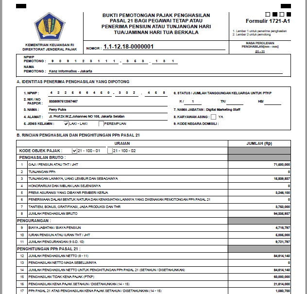 Jangan Lupa Laporkan SPT PPh21 Anda