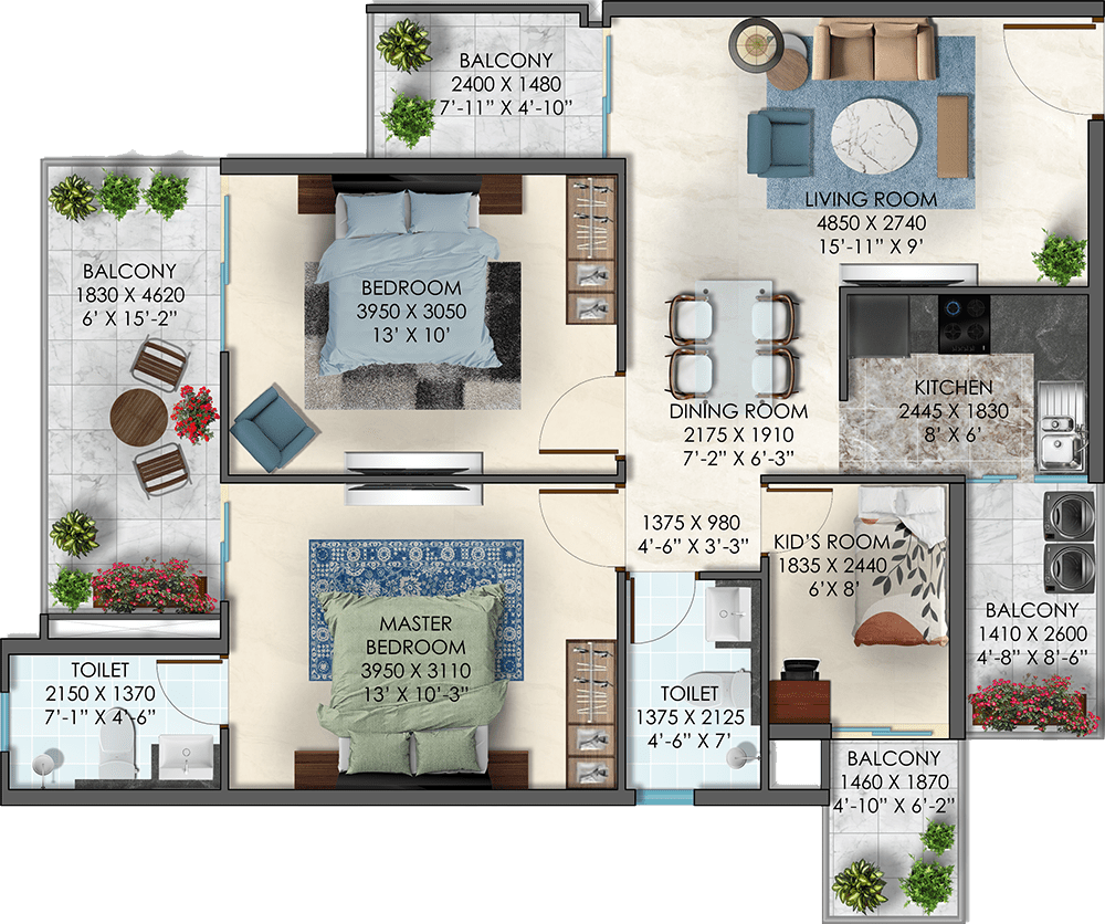 Affordable Flats in Alwar 1 and 2 BHK Flats Alwar Peacock County