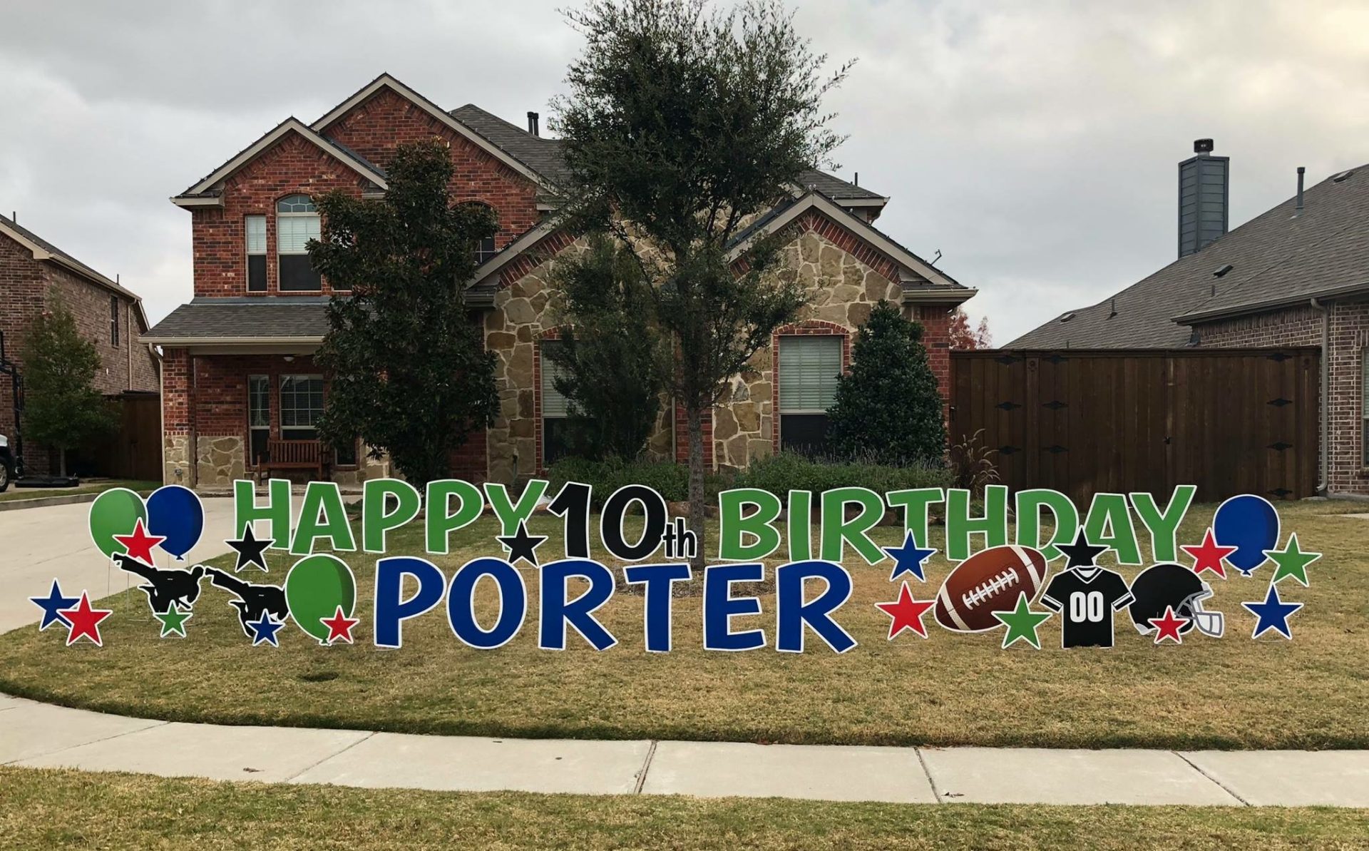 Sign Dreamers Happy 10th Birthday Porter Yard Sign
