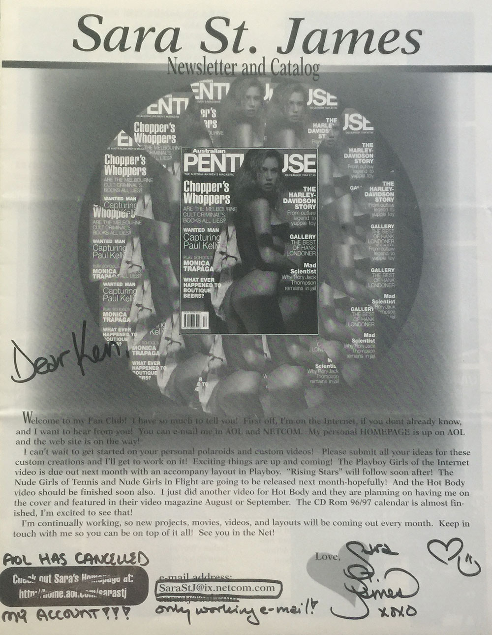 Sara St. James | Signed: To Ken