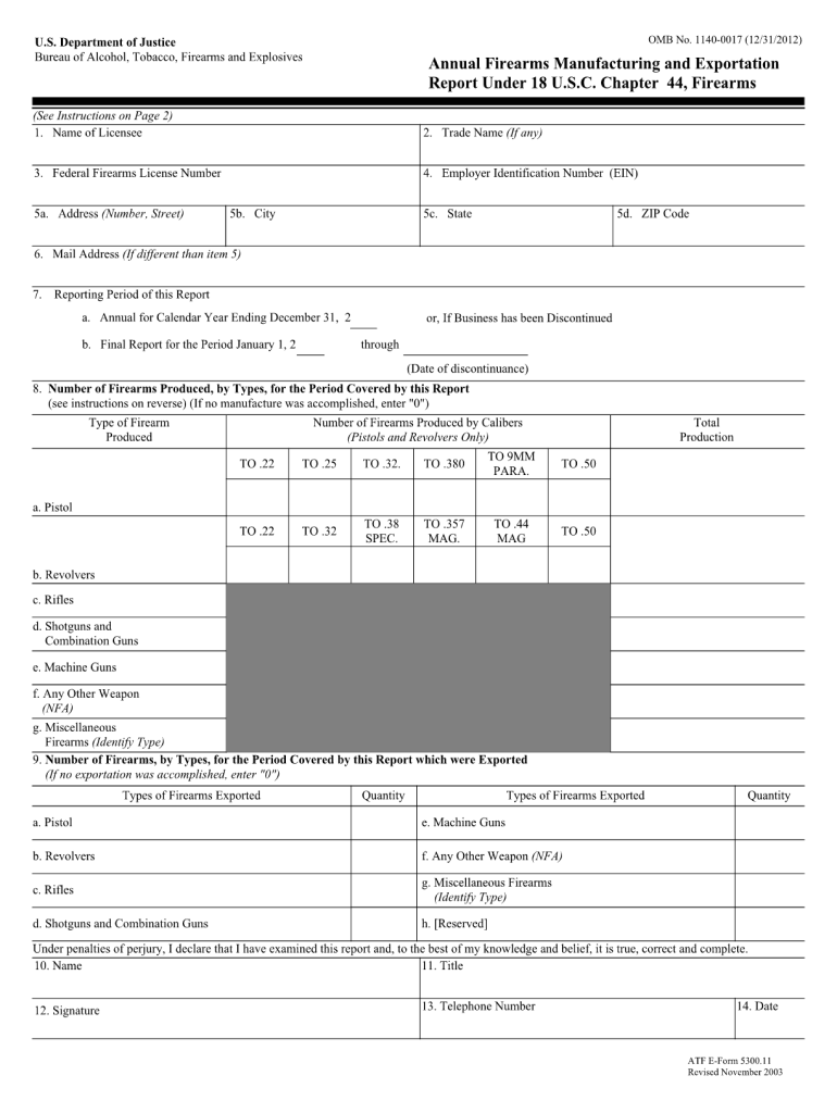 Atf Manufacturing Report Complete with ease airSlate SignNow