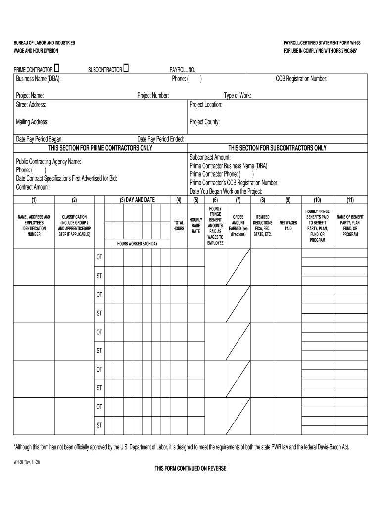 Public Work and Prevailing Wage Forms Department of Labor