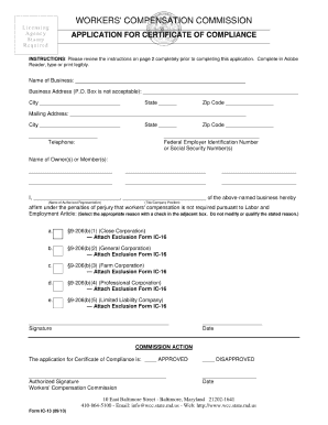 California Workers Compensation Exemption Form: Complete with ease 
