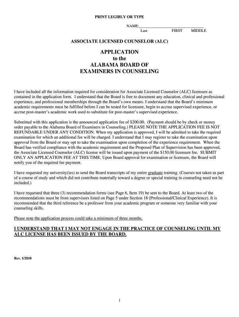 Alabama Alc Application 20102024 Form Fill Out and Sign Printable