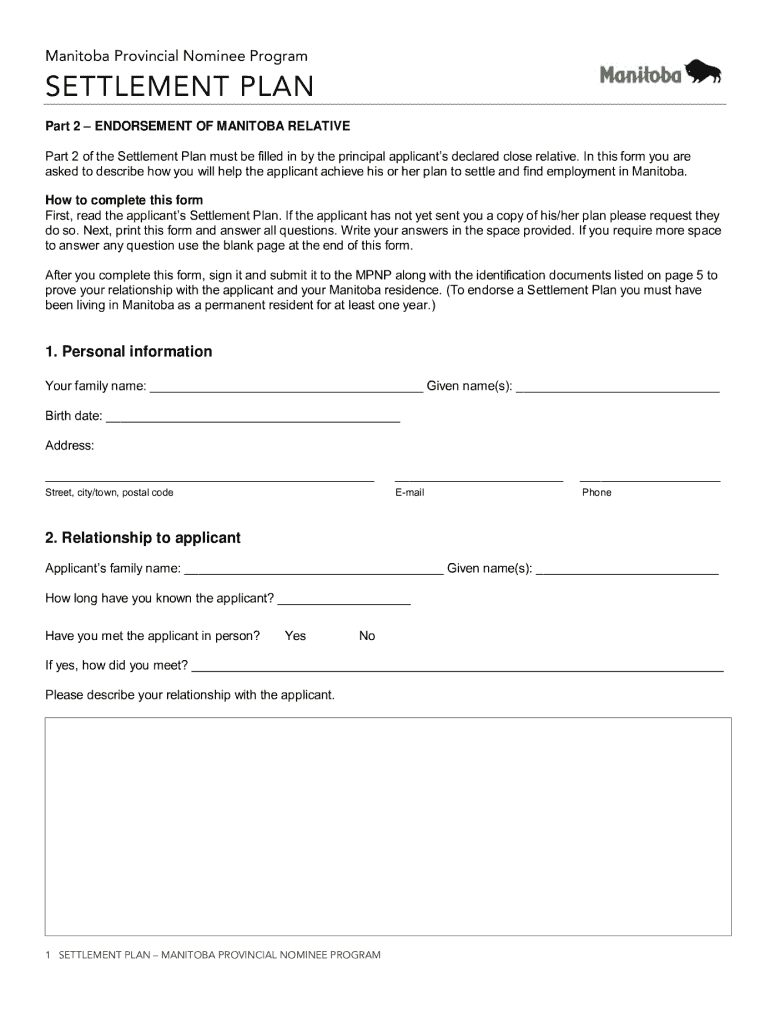 Settlement Plan Fill Out and Sign Printable PDF Template signNow