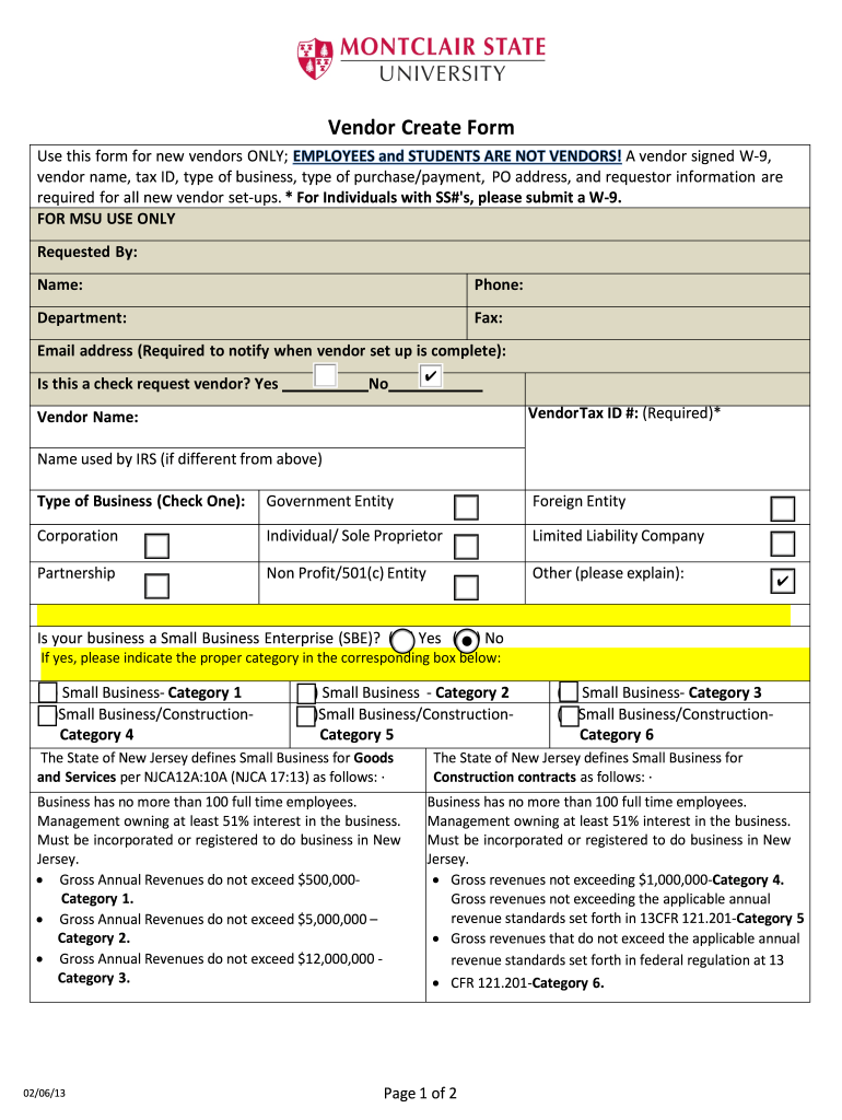 Montclair State University Sign In Fill Out and Sign