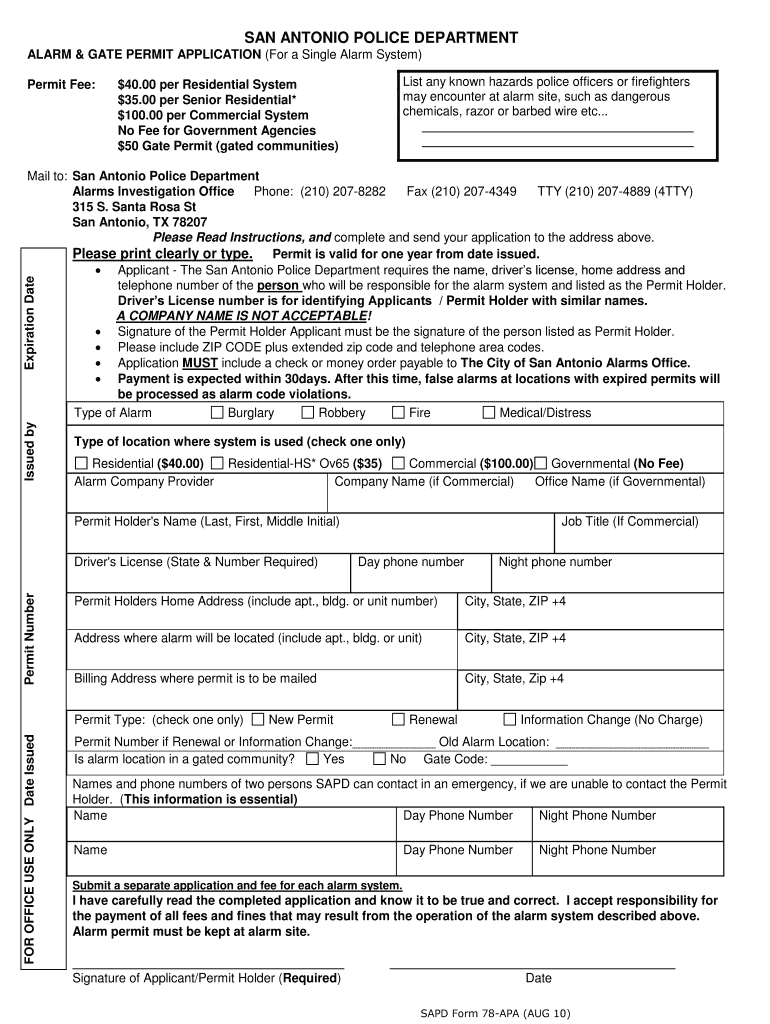 Bexar County Alarm Permit Complete with ease airSlate SignNow