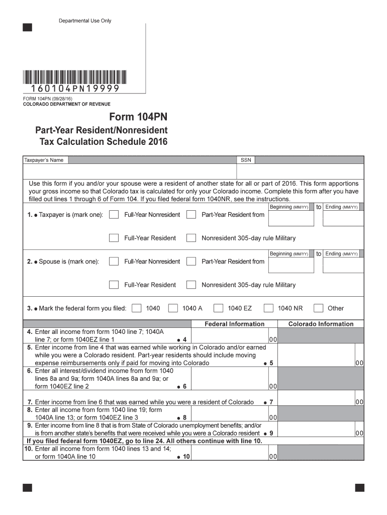 Form 104Pn Fill Out and Sign Printable PDF Template signNow
