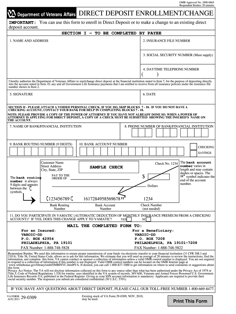 Va Change Fill Out and Sign Printable PDF Template signNow