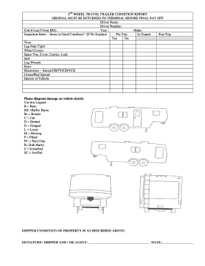 Printable Trailer Inspection Form Template Free Printable Vehicle
