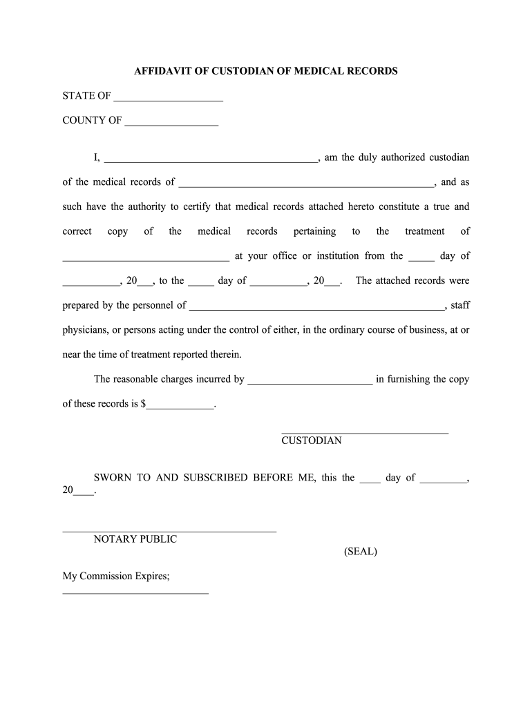 Certification of Medical Records Template Complete with ease