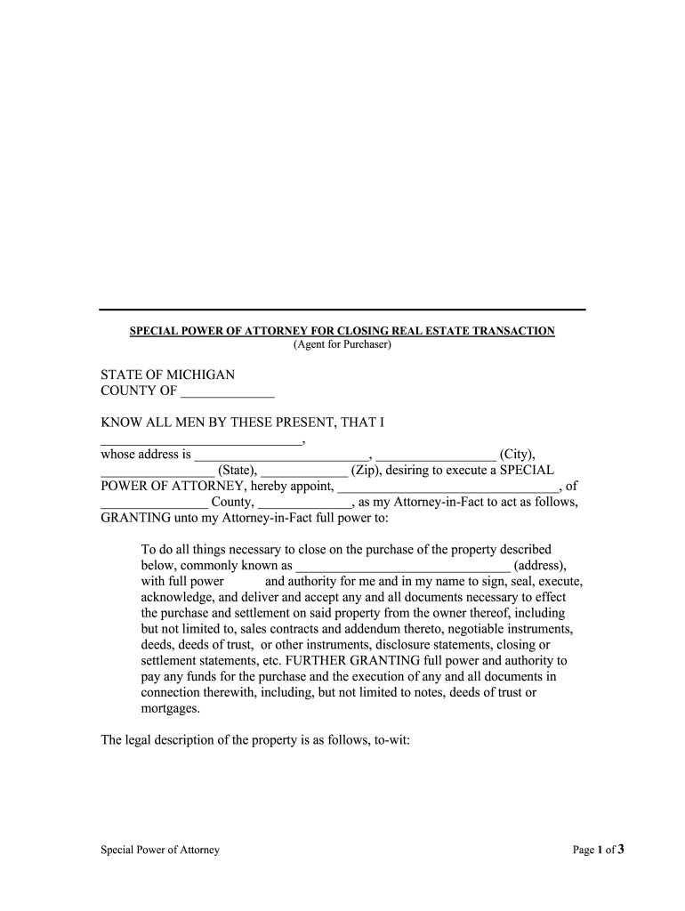 Special Power of Attorney Sample Complete with ease airSlate SignNow