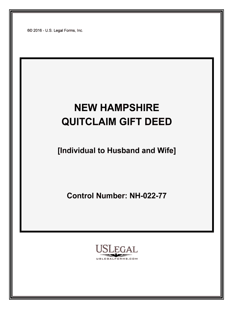 QUITCLAIM GIFT DEED Form Fill Out and Sign Printable PDF Template