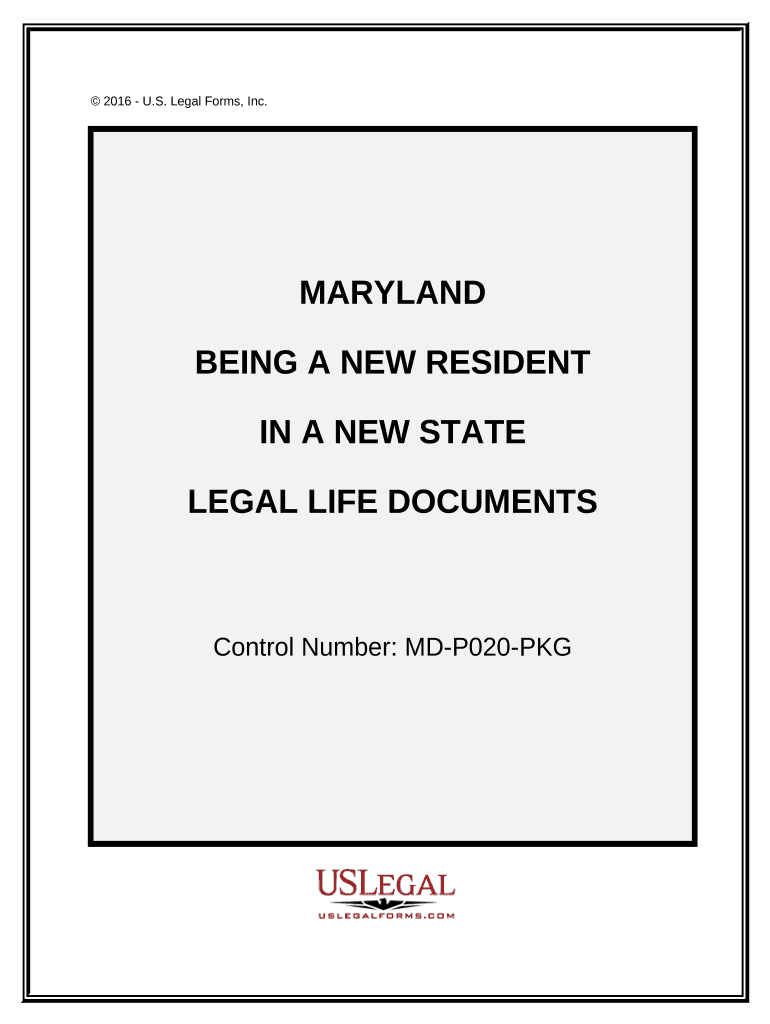 New State Resident Package Maryland Form Fill Out and Sign Printable PDF Template airSlate