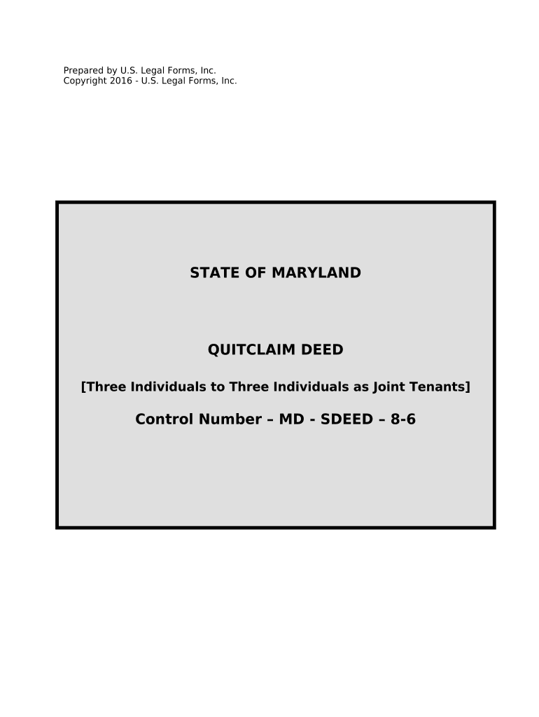 Maryland Quitclaim Deed Complete with ease airSlate SignNow