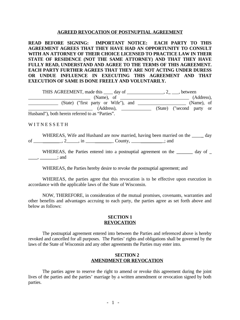 Wisconsin Property Agreement Complete with ease airSlate SignNow