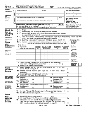 Form 1040A Irs - Fill Out and Sign Printable PDF Template | airSlate