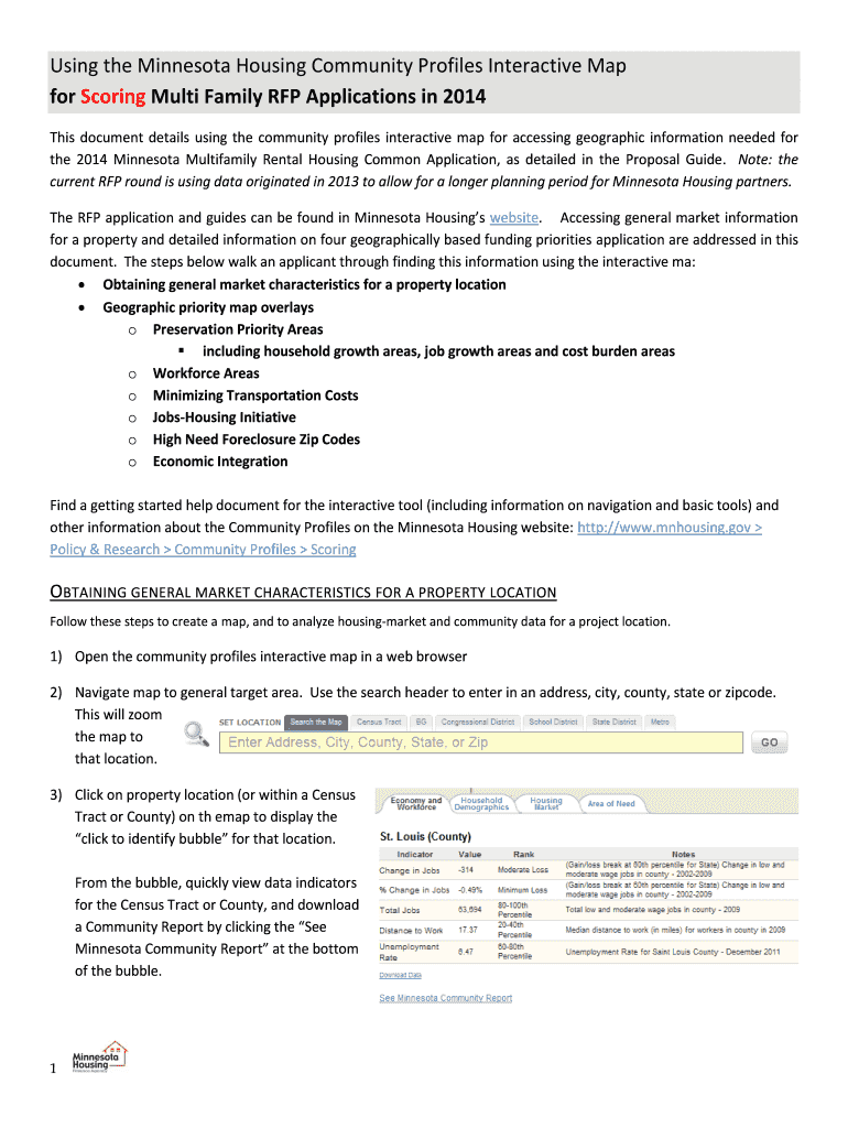 For Multi Family RFP Applications Minnesota Housing Mnhousing Form