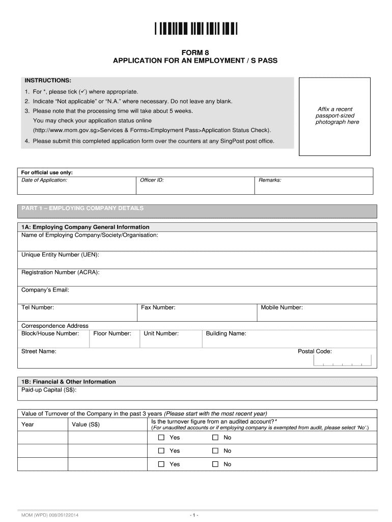 Employment pass application Fill Out and Sign Printable