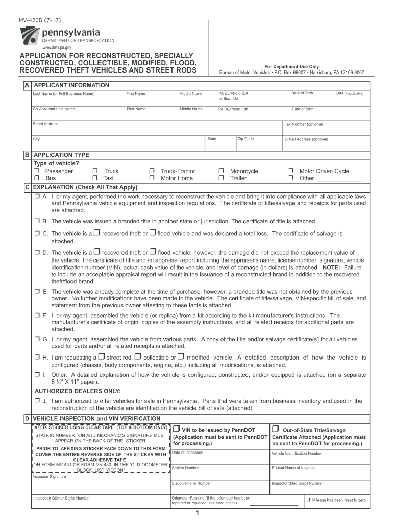 Pa 426b 20162024 Form Fill Out and Sign Printable PDF Template