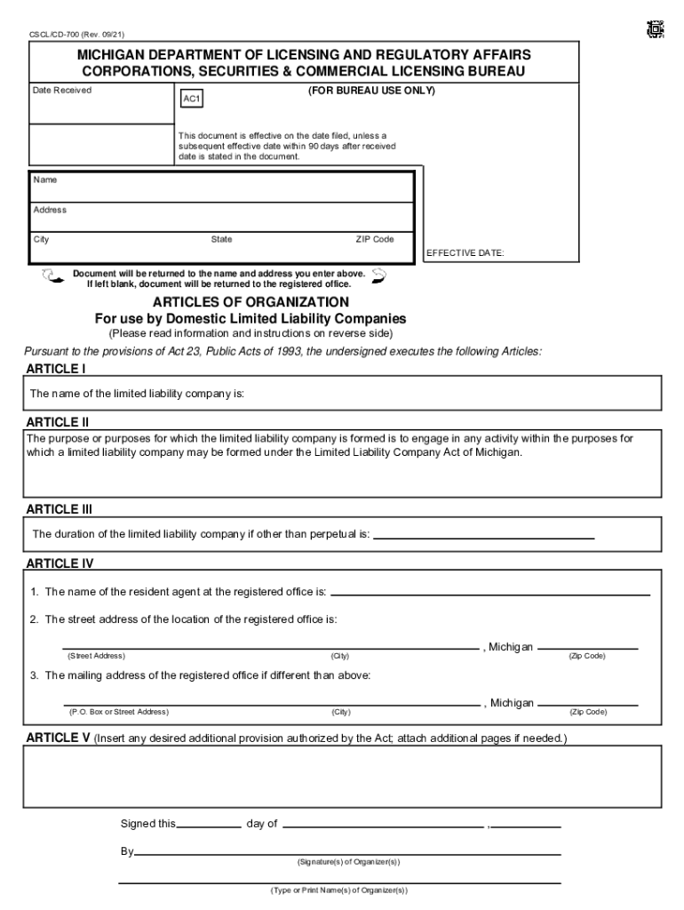 Michigan Llc S PDF 20212024 Form Fill Out and Sign Printable PDF