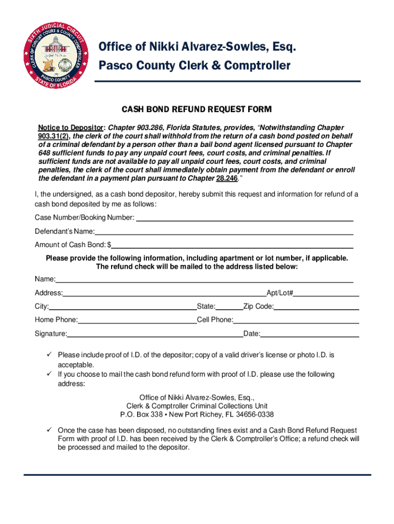 Clerk Court Pasco County 20192025 Form Fill Out and Sign Printable