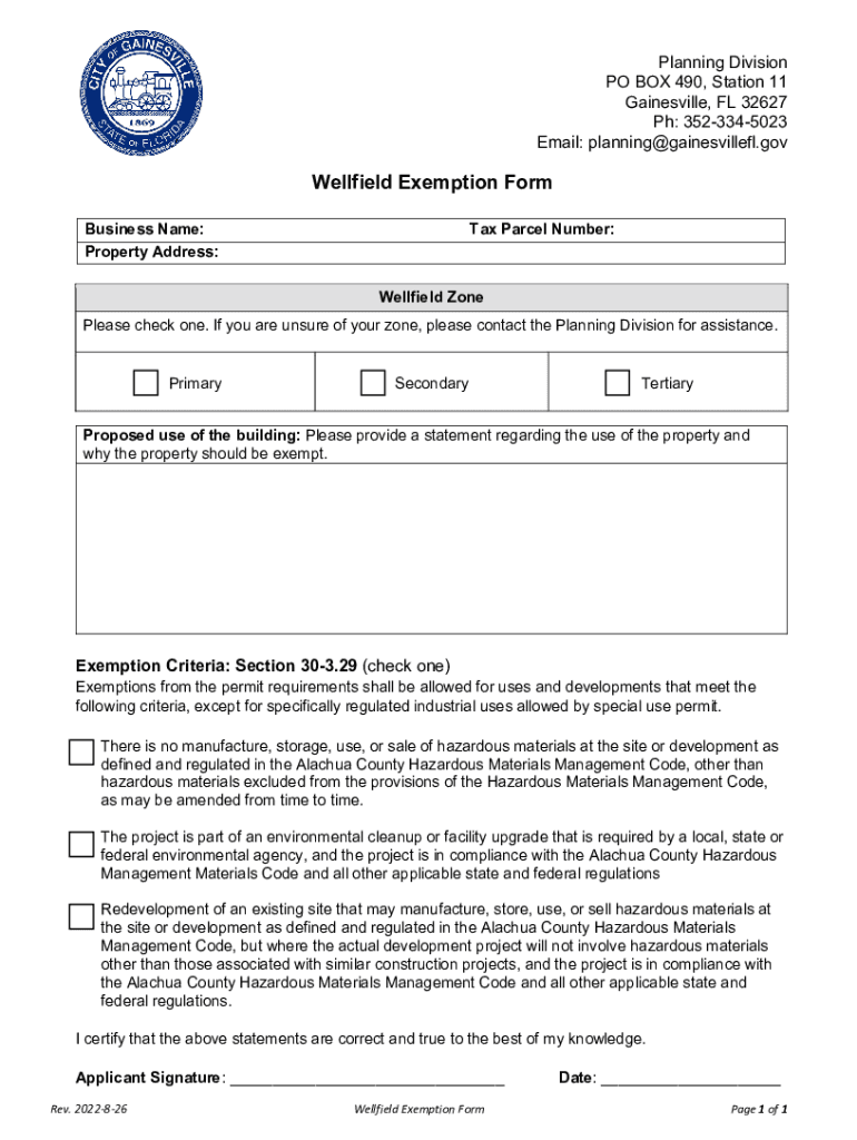 Zoning Verification Form ZVF Gainesville, Fl Fill Out and Sign