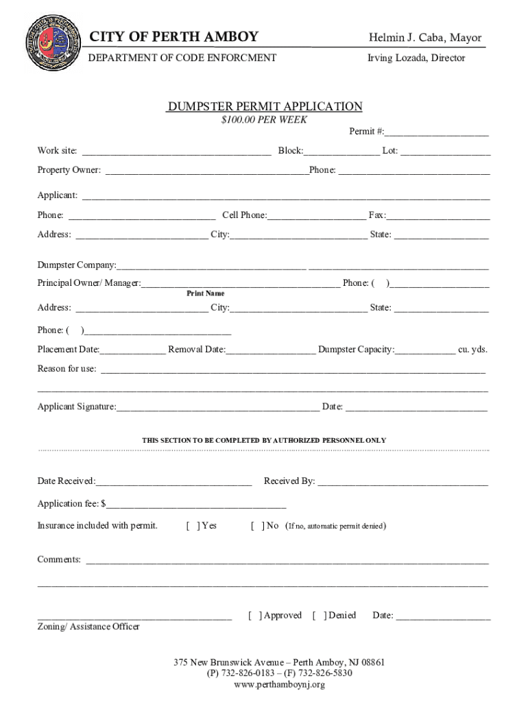 Council Member Helmin Caba City of Perth Amboy Form Fill Out and Sign Printable PDF Template