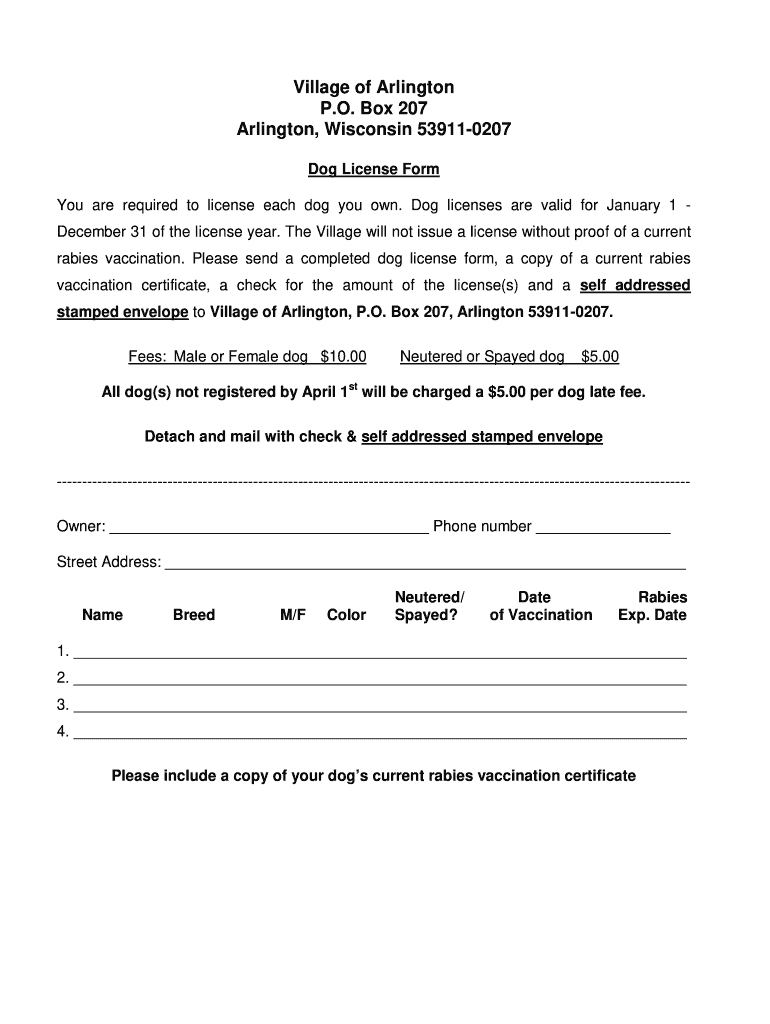 Arlington Dog License Complete with ease airSlate SignNow