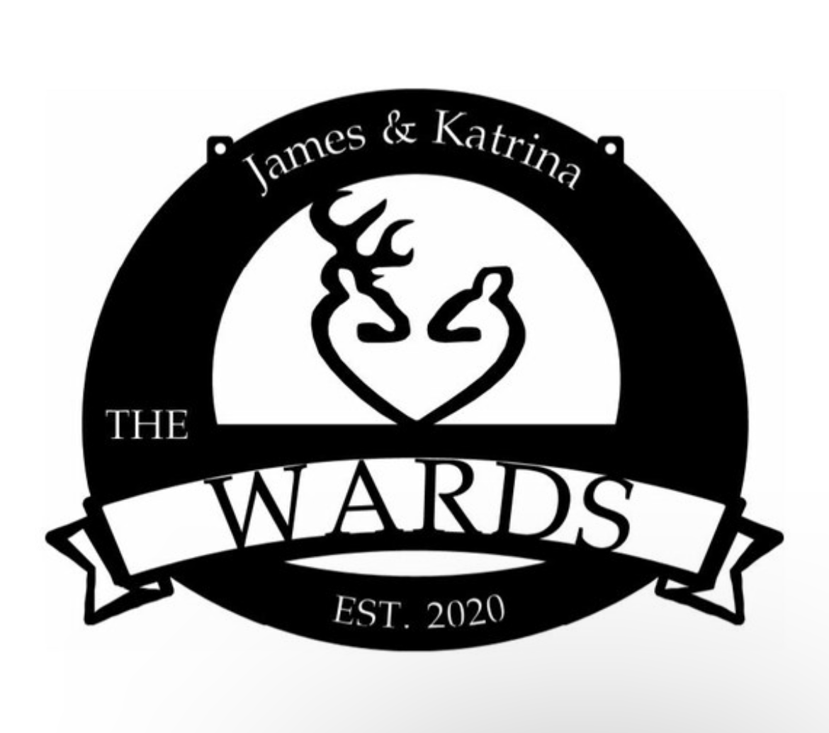 Metal sign with buck doe symbol » Sign Performance