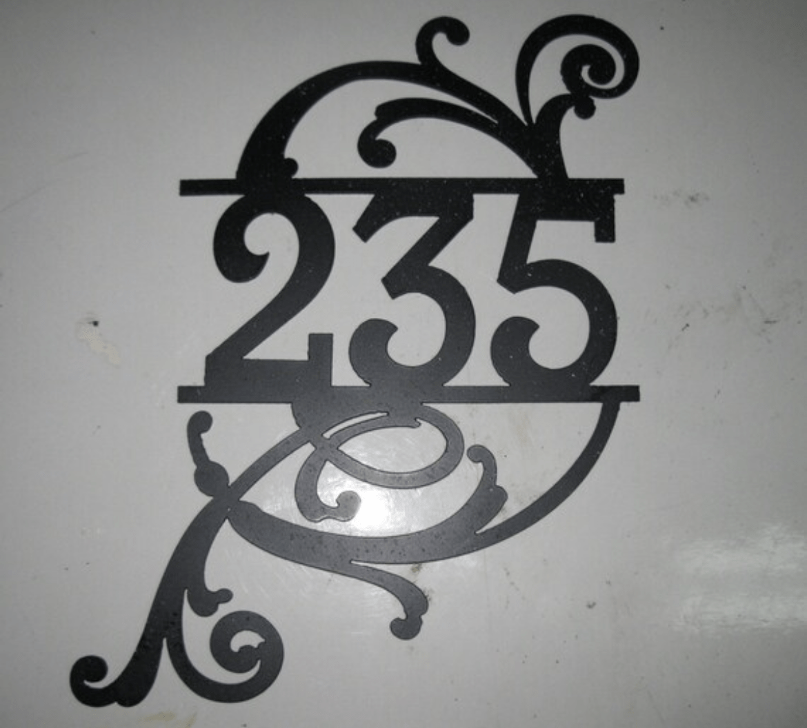 Decorative Metal house number, laser cut house number, » Sign Performance
