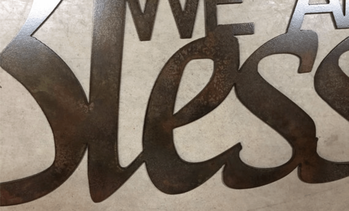 WE ARE So BLESSED" metal wall hanging » Sign Performance