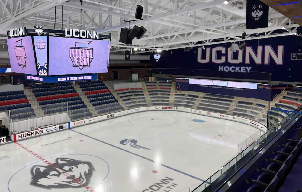 UCONN Hockey Drops Puck with New LED System Sign Builder Illustrated