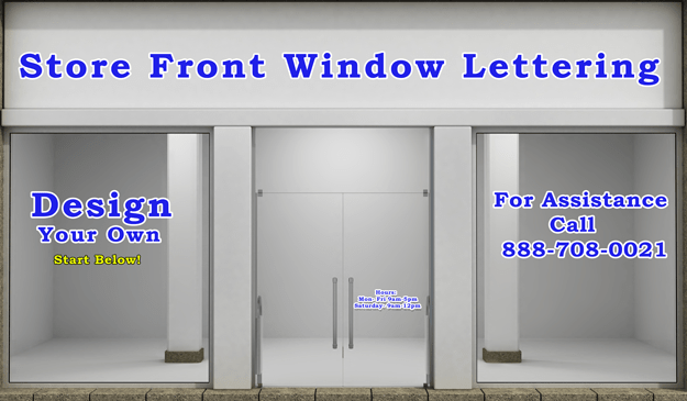 Custom Business Storefront Hours Lettering Stickers