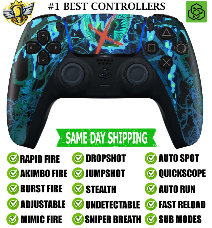 Lost Darkness with Button Rapid Fire Modded Wireless Controller for PS5