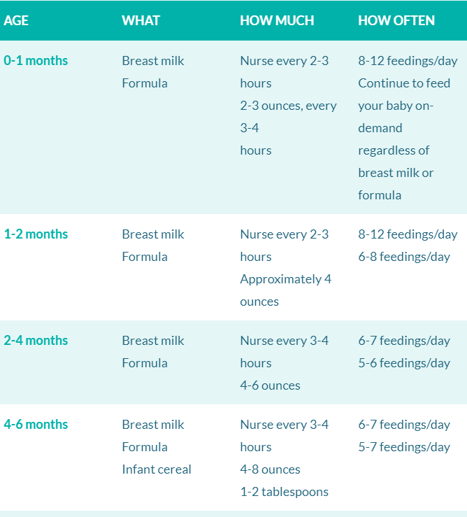 Baby Feeding Schedule How Much and When to Feed Babies l Melikey
