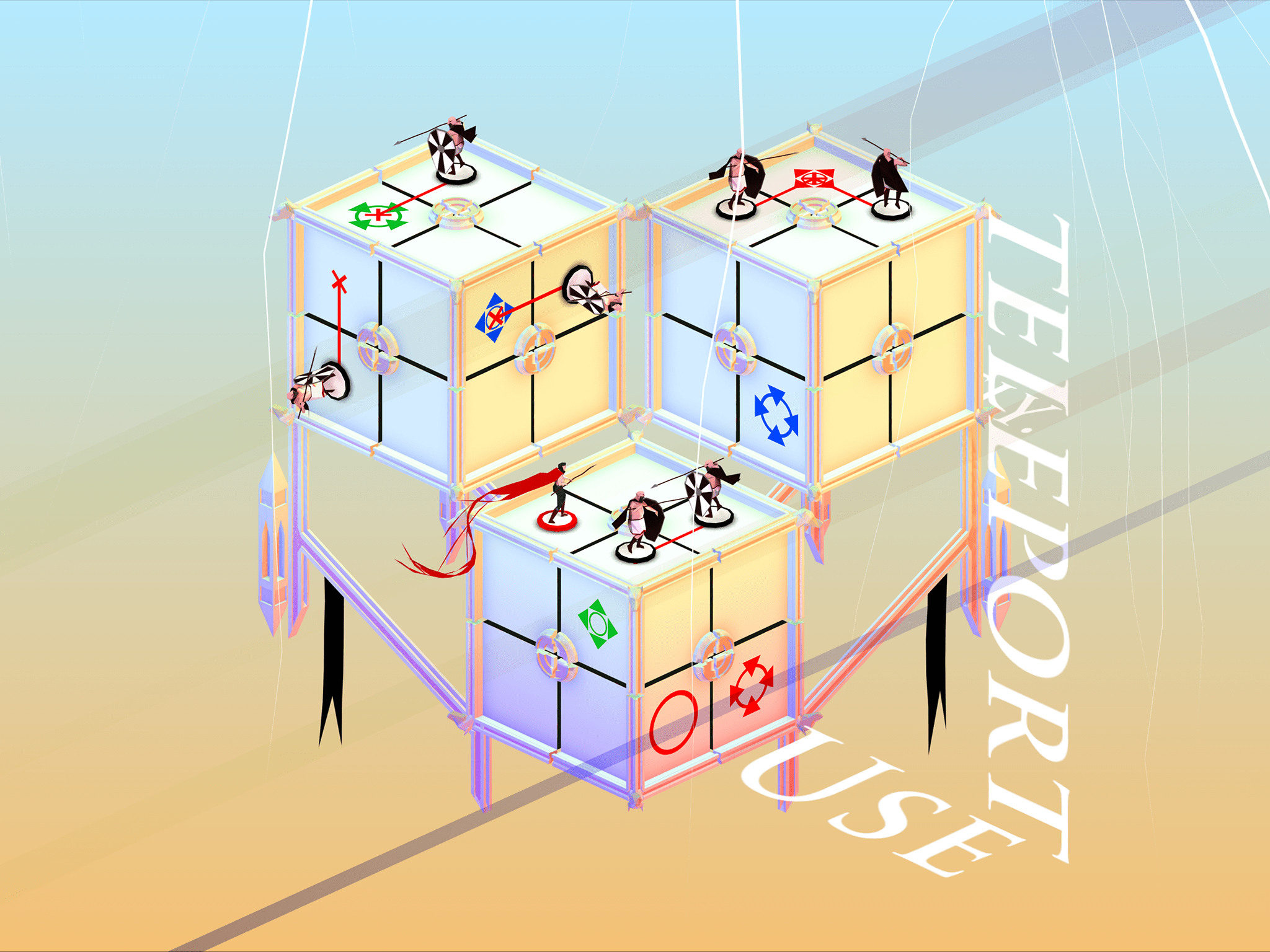 Euclidean Lands Uses Strategic Movement To Fight On Rubix CubeLike