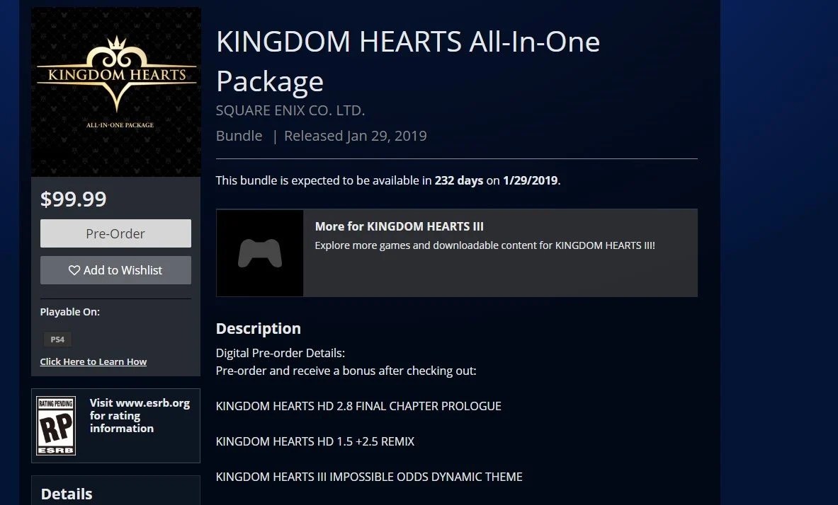 Kingdom Hearts AllInOne Package Gets You Every Game In One Swoop