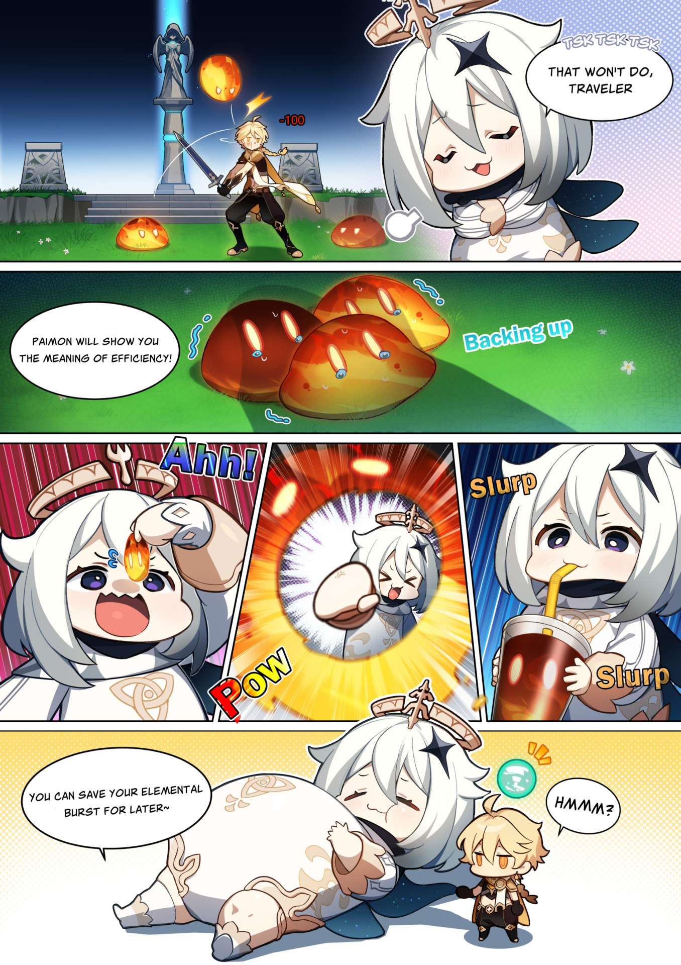 Newest Genshin Impact Comic Shows a Hungry Hungry Paimon