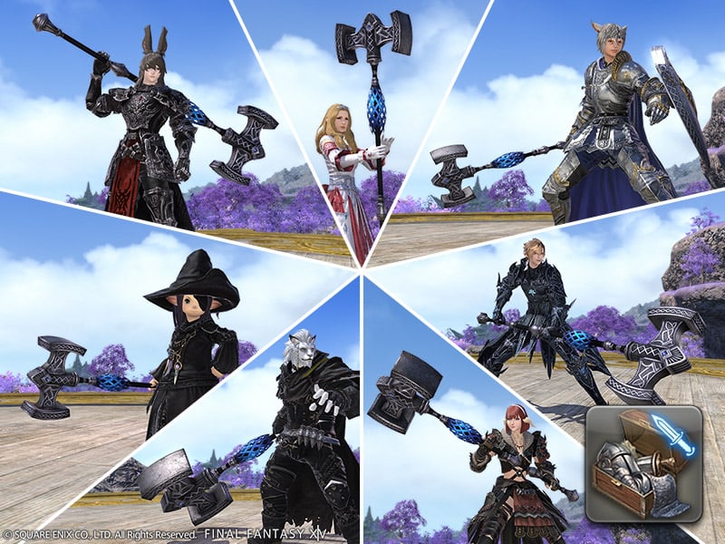 FFXIV Gaia Armor Outfit and Hammer Come to Online Store Siliconera