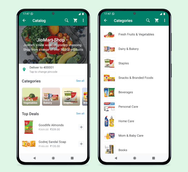 Meta brings online shopping to WhatsApp with India’s JioMart