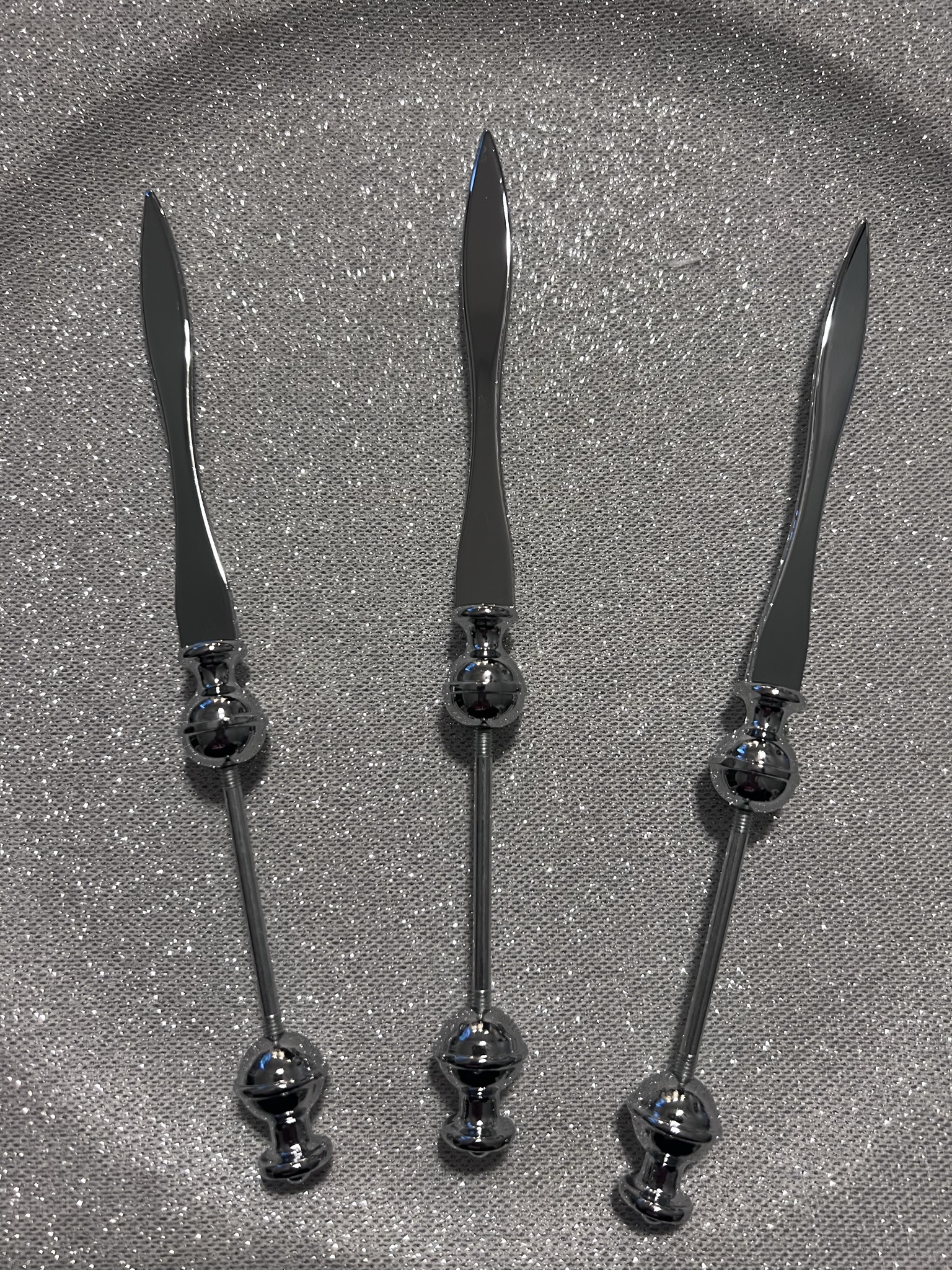 Beadable Blanks Beaded Letter Opener Dazzling Silver Add beads Fit bead with 1.75mm hole