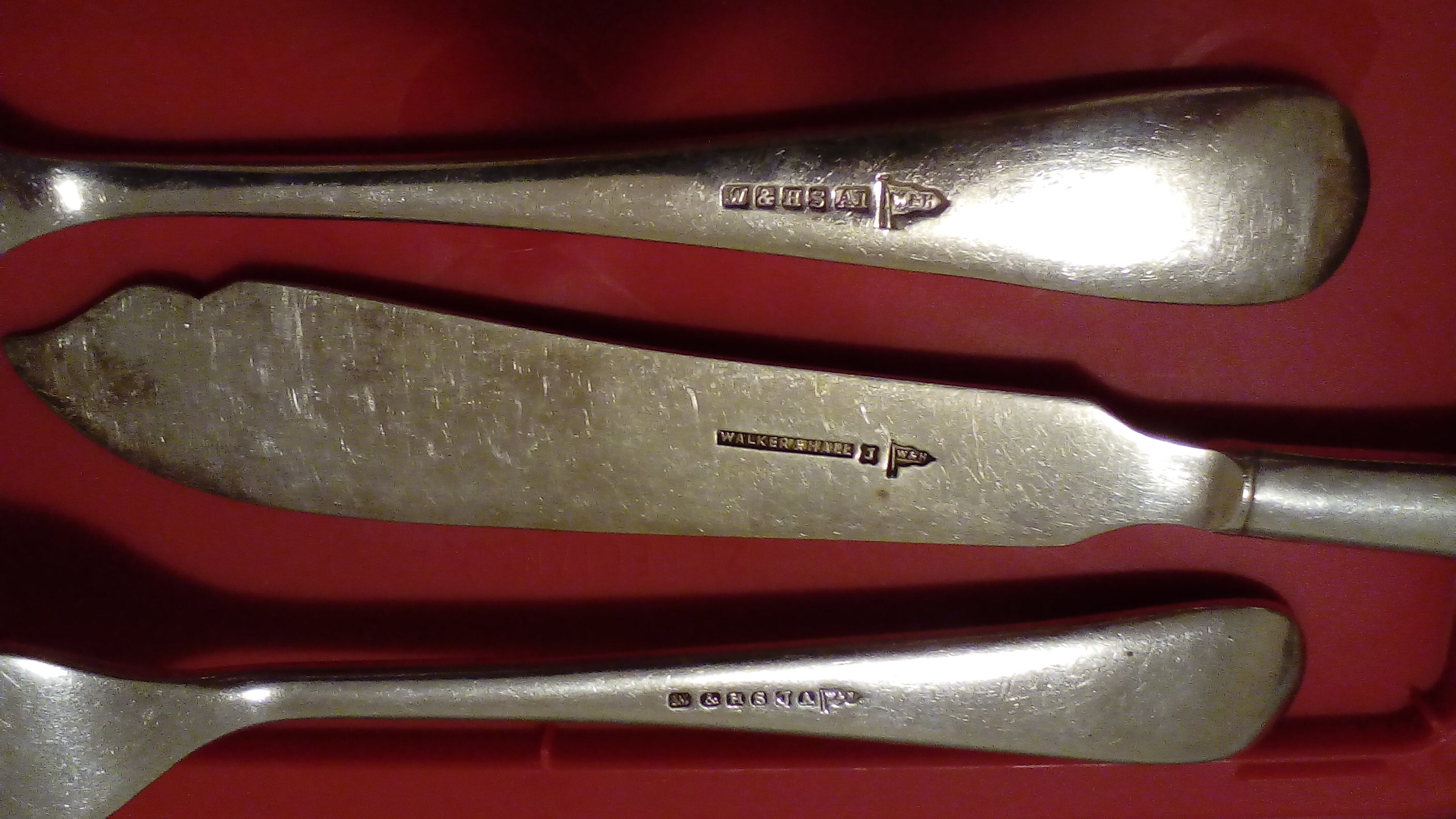 New user help needed with identifying hallmarks on silver cutlery British Silver Silver