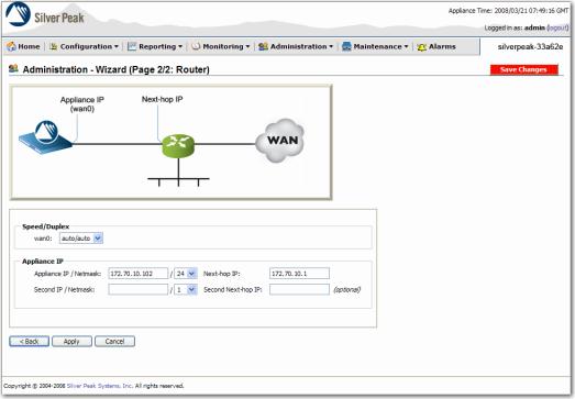 Using the Initial Config Wizard with A1