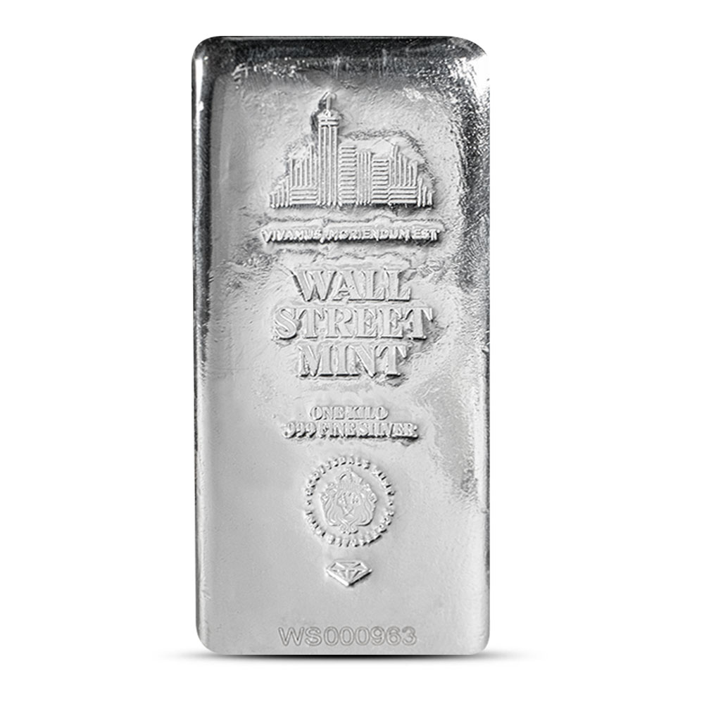 1 Kilo Silver Wall Street Mint Bars